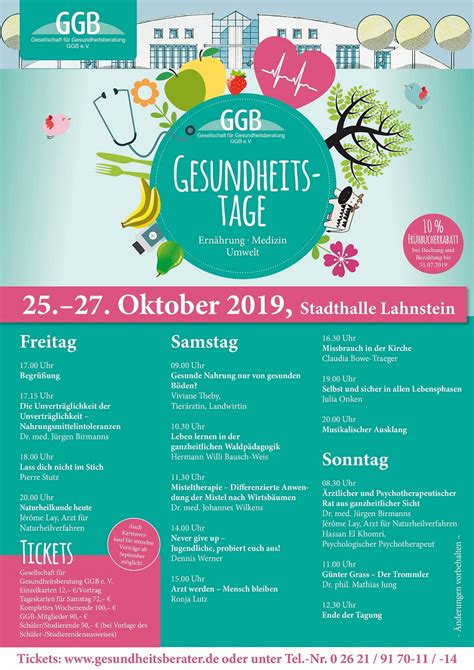 Gesundheitstage der Gesellschaft für  .